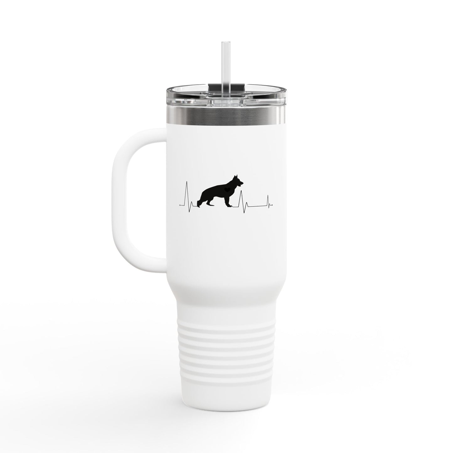 My Heart Beats For German Shepherds Insulated Travel Mug