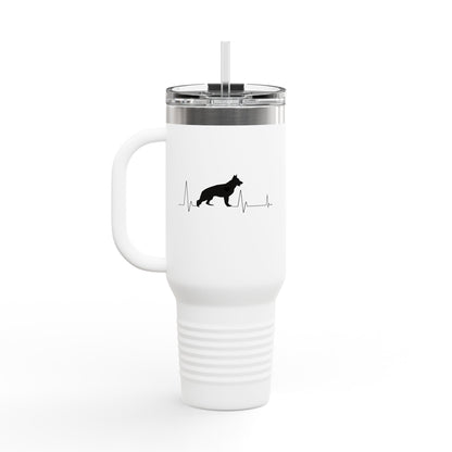 My Heart Beats For German Shepherds Insulated Travel Mug
