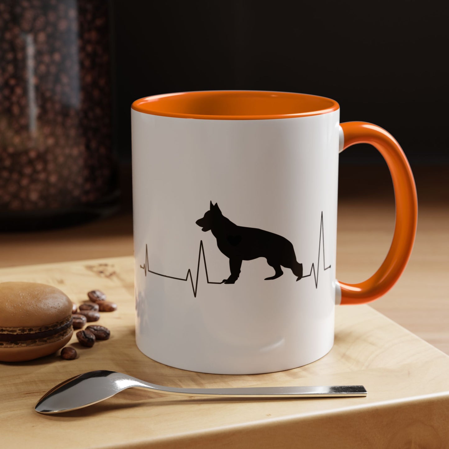 My Heart Beats For German Shepherds 2-Tone Coffee Mug