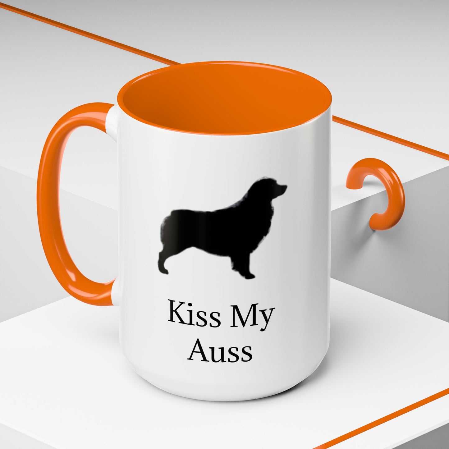Kiss My Auss 2-Tone Coffee Mug