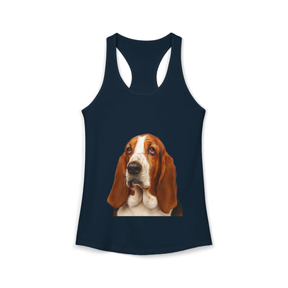 Basset Head Women's Racerback Tank