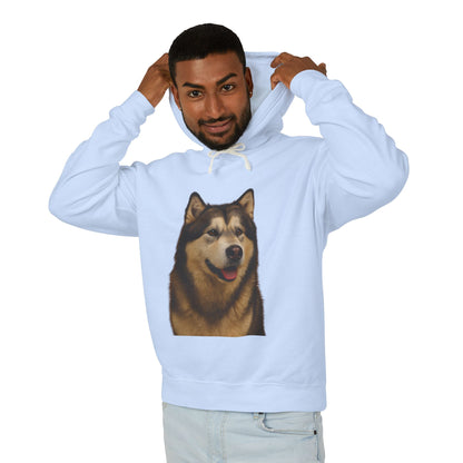 Malamute Head Unisex Lightweight Hoodie