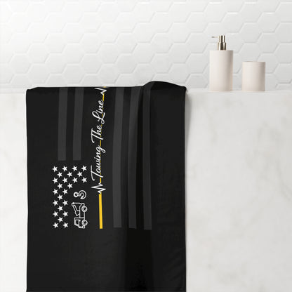 Thin Yellow Line Mink-Cotton  Beach Towel