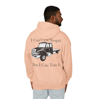 I Can't Fix Stupid Flatbed Tow Truck Unisex Lightweight Hoodie