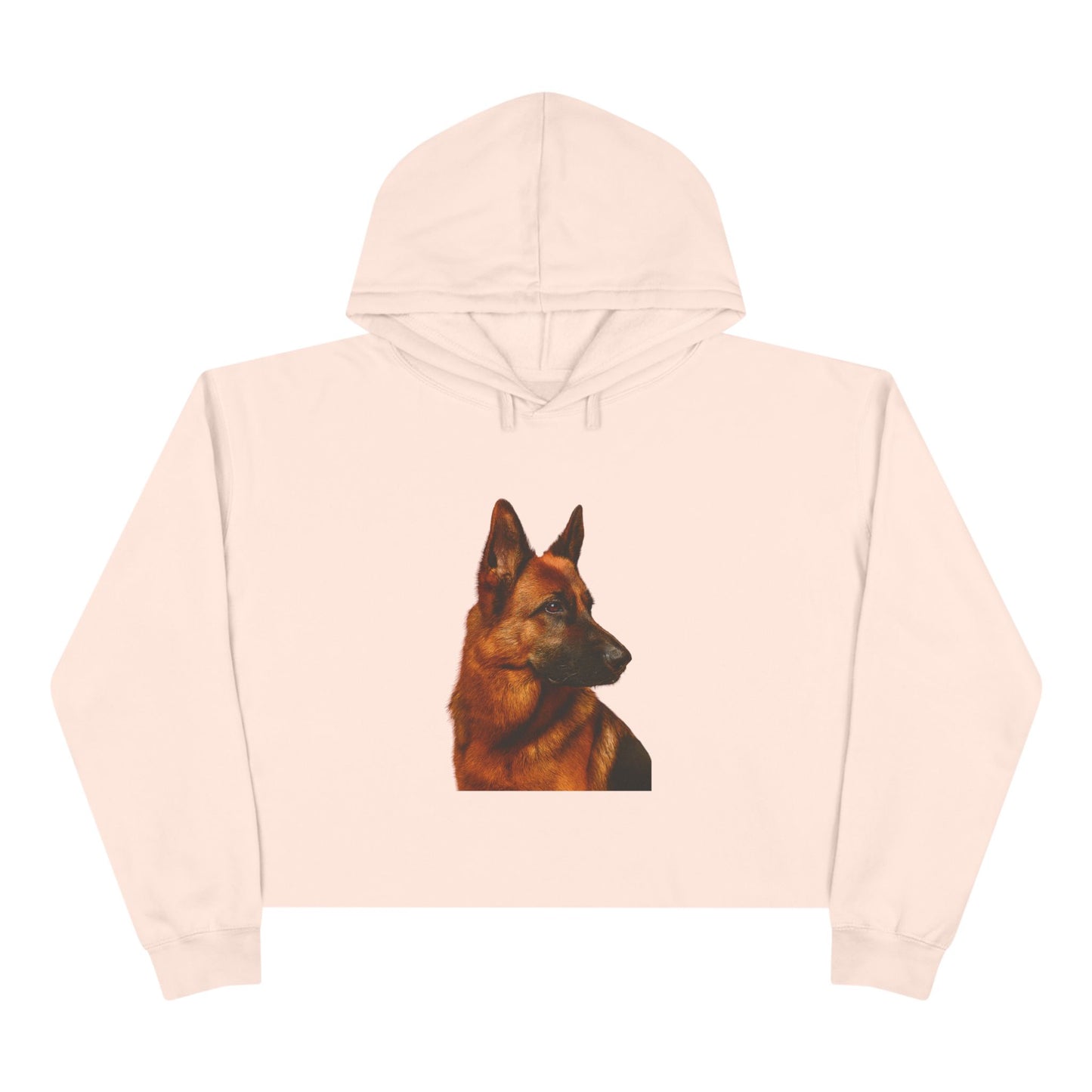 German Shepherd Head Women's Crop Hoodie