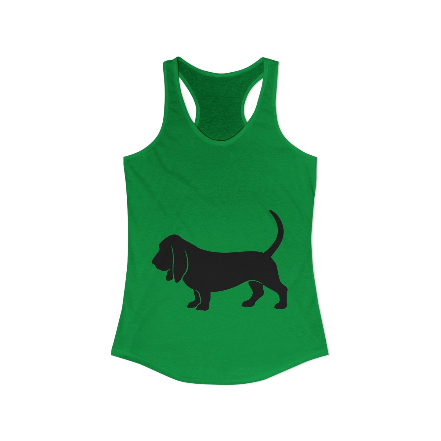 Basset Silhouette Women's Racerback Tank