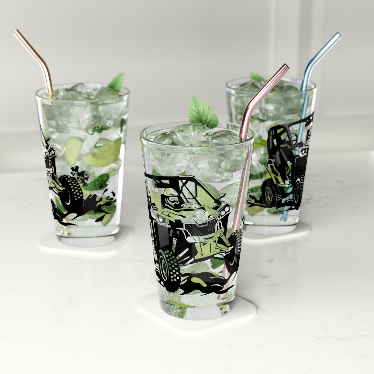 Slingin' Mud Side By Side Drinking Glass