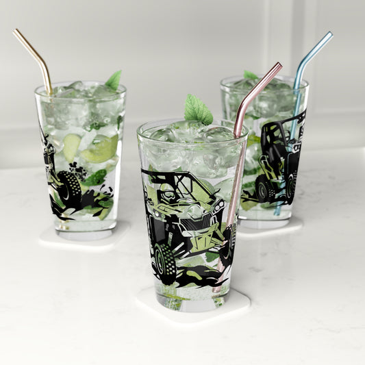 Slingin' Mud Side By Side Drinking Glass