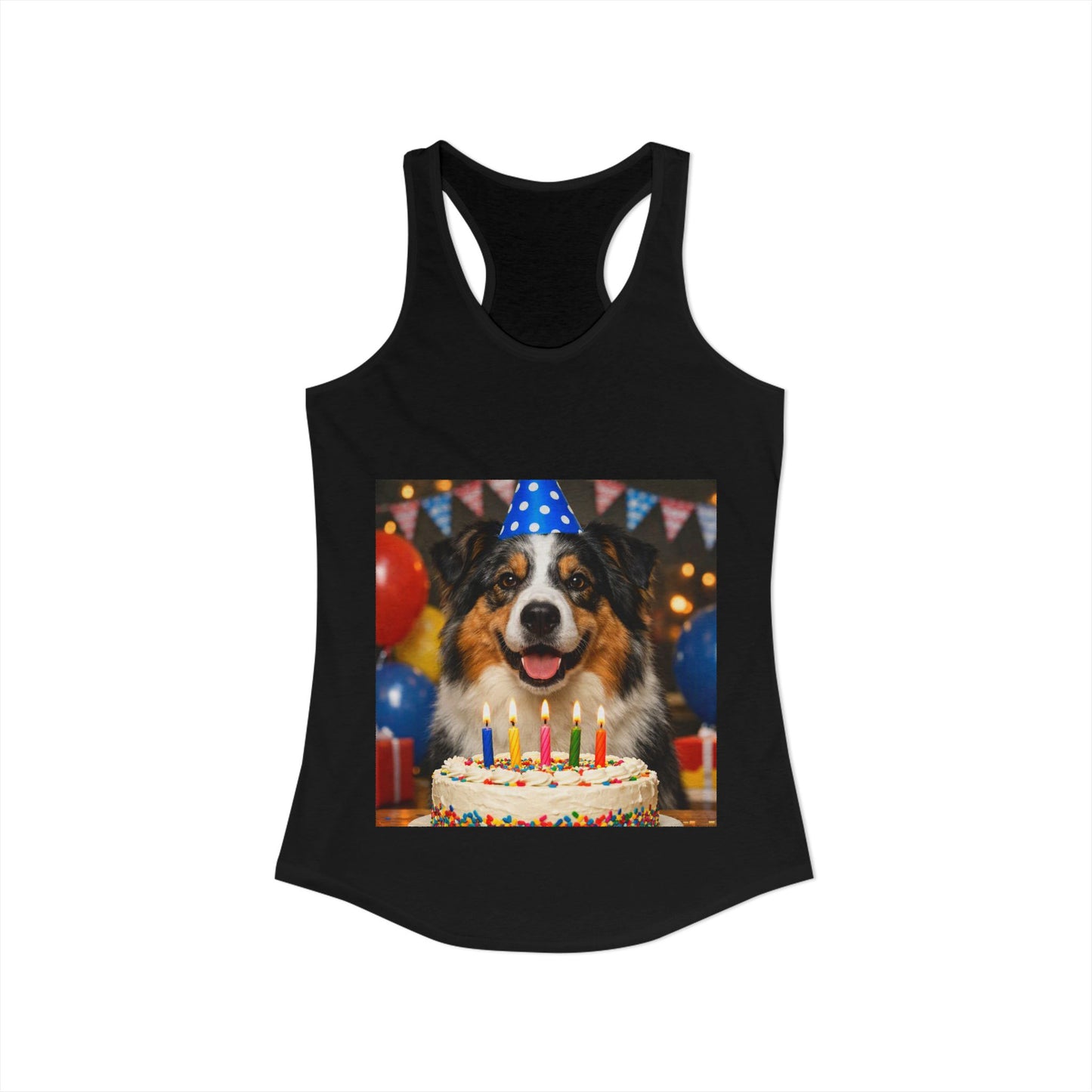 Birthday Buddy Aussie Women's Racerback Tank