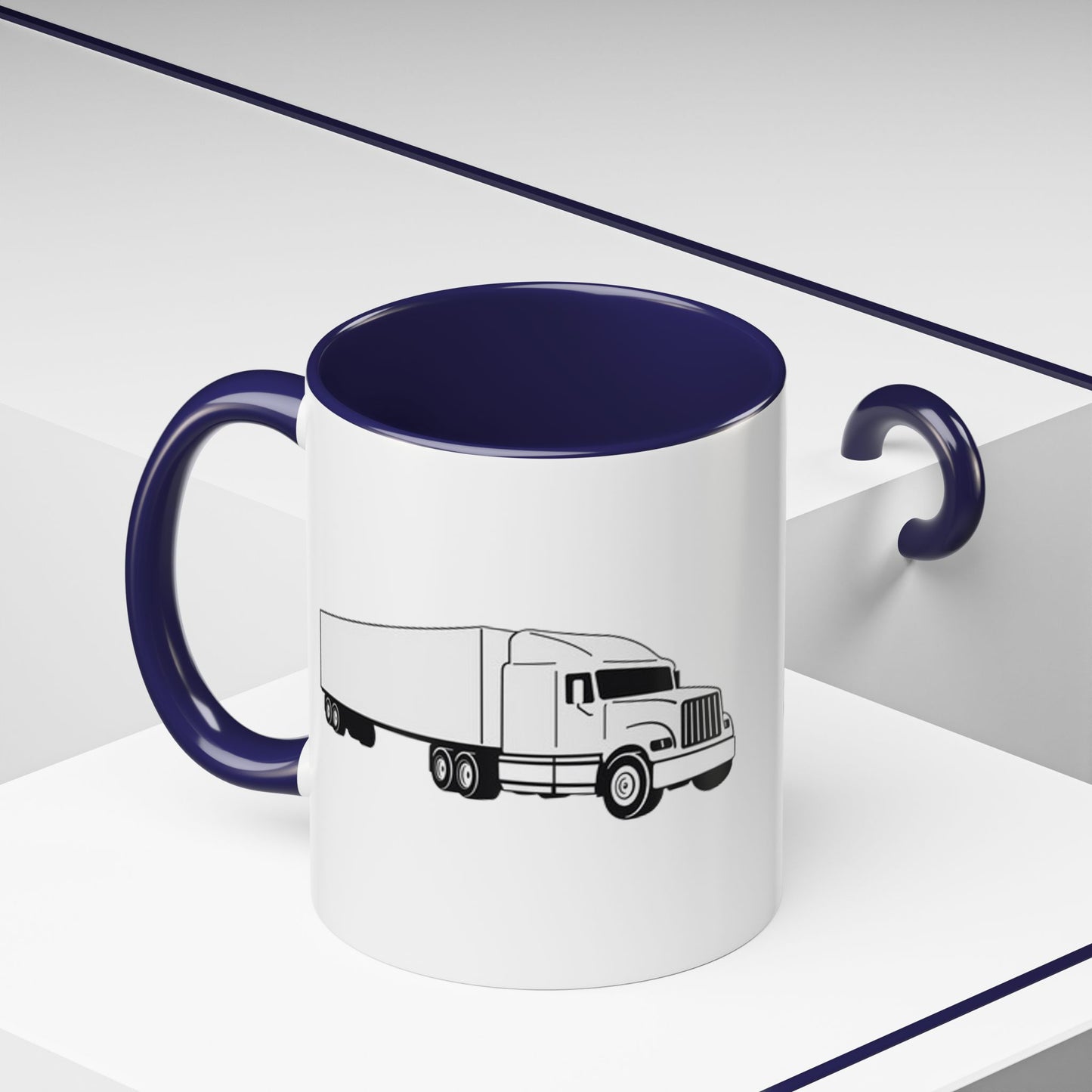 Semi Truck 2-Tone Coffee Mug