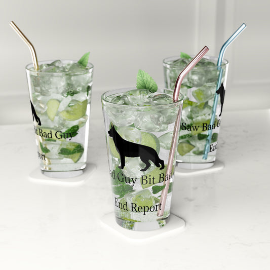 Bad Guy Drinking Glass