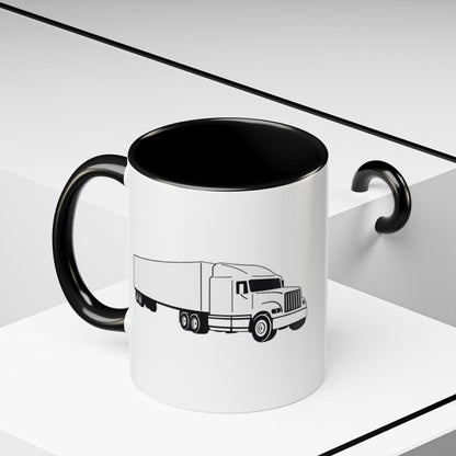 Semi Truck 2-Tone Coffee Mug