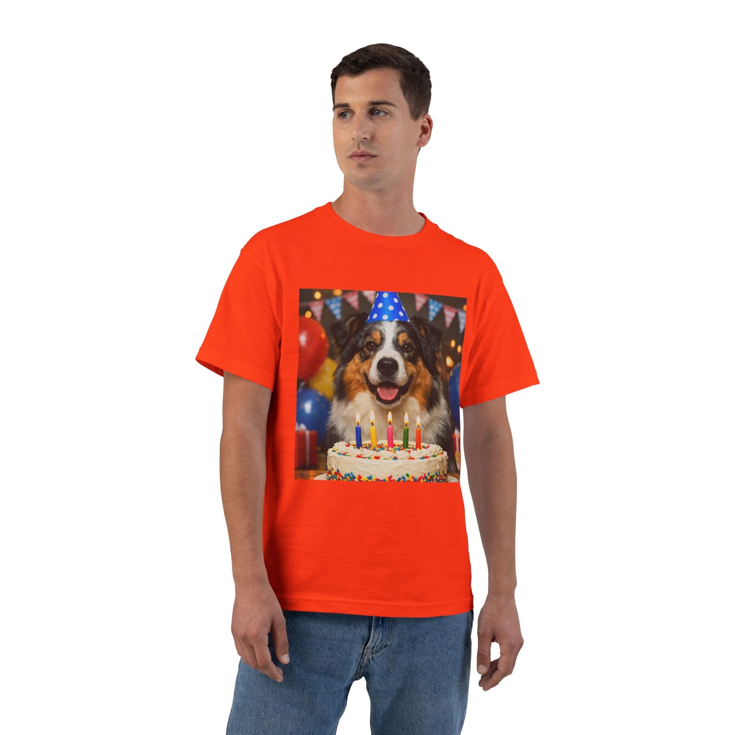 Birthday Buddy Aussie Men's Short-Sleeve Crewneck Tee