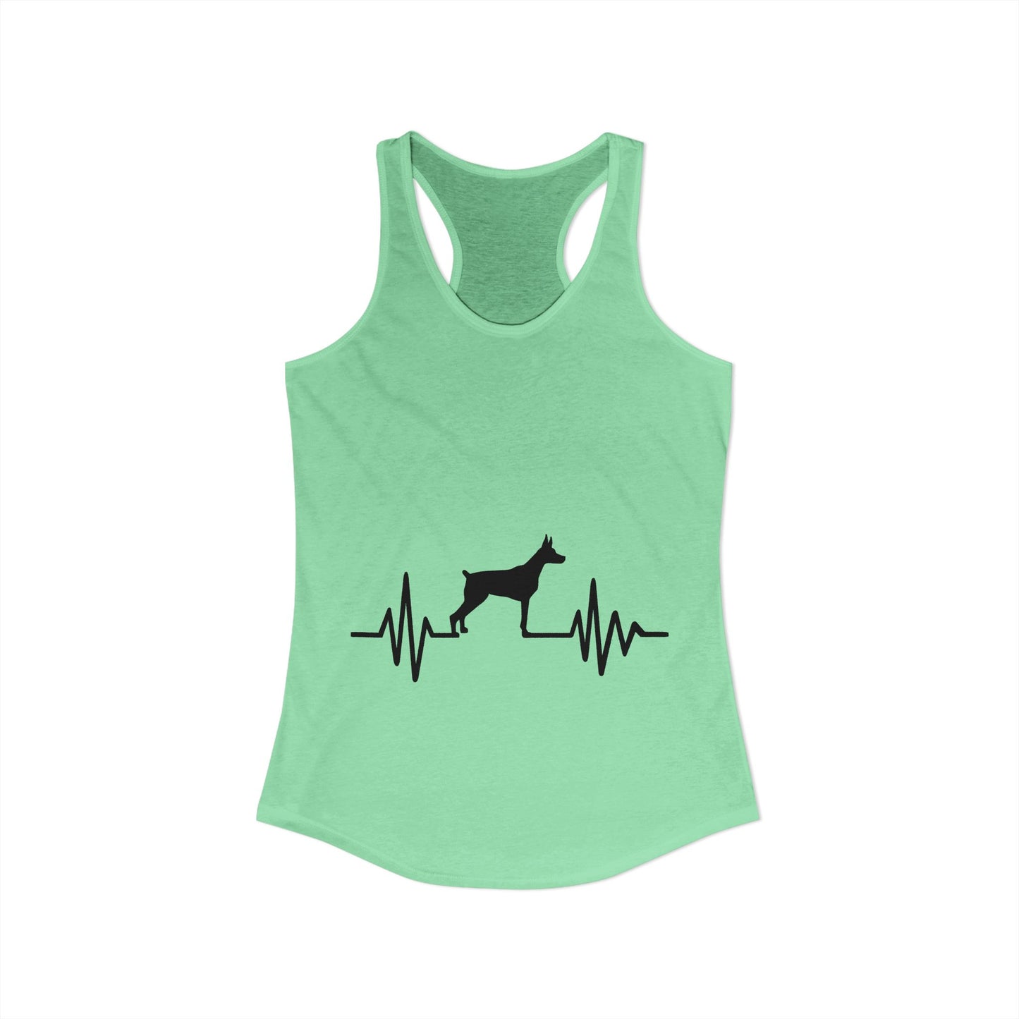 My Heart Beats For Dobermans Women's Racerback Tank
