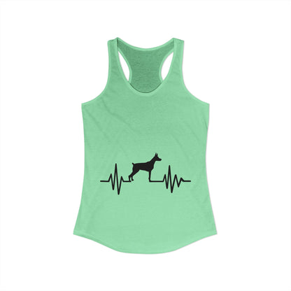 My Heart Beats For Dobermans Women's Racerback Tank