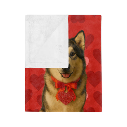 Cupid's Companion Malamute Velveteen Microfiber Blanket
