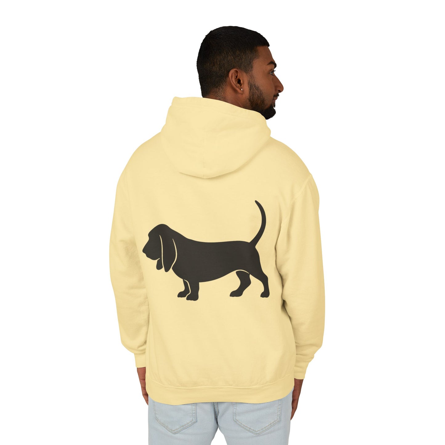 Basset Silhouette Unisex Lightweight Hoodie