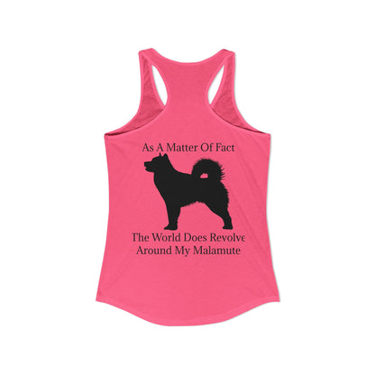 Matter Of Fact Malamute Women's Racerback Tank