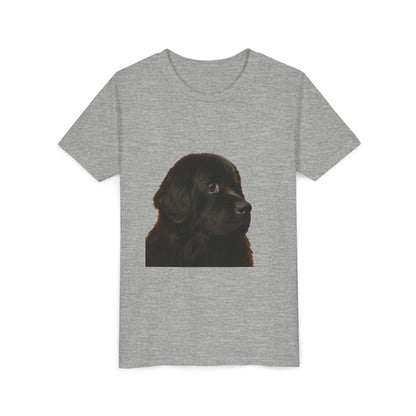 Newfie Head Youth Unisex Short Sleeve Crewneck Tee