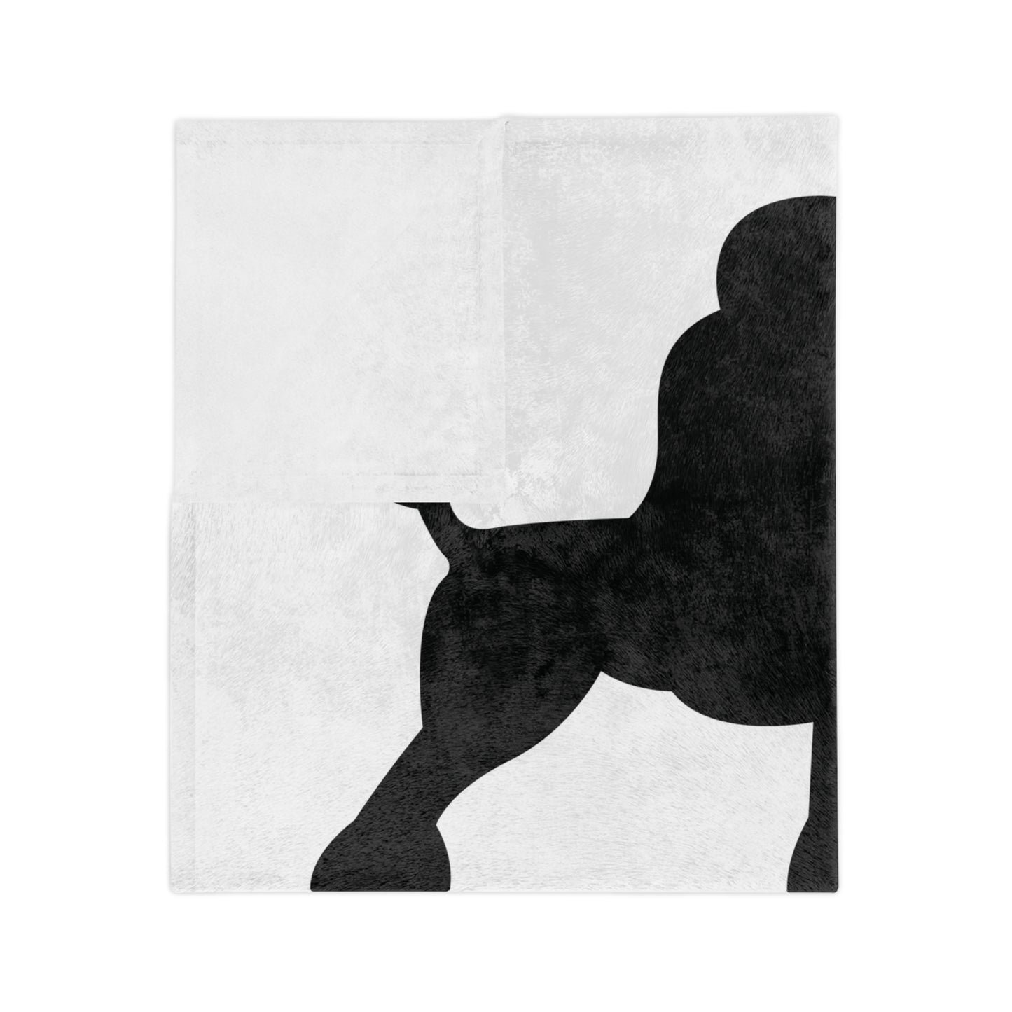 Poodle Silhouette Velveteen Microfiber Blanket