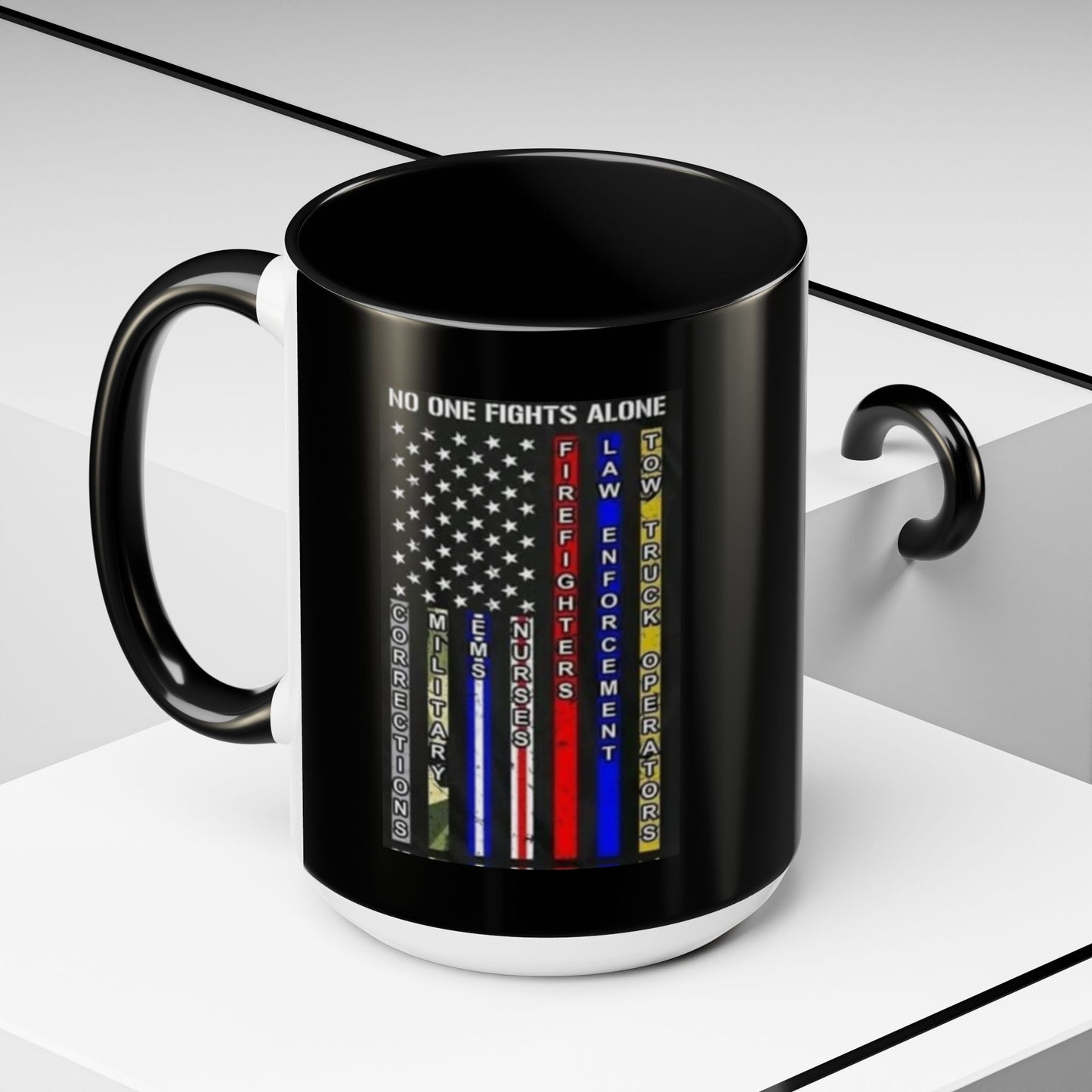 No One Fights Alone 2-Tone Coffee Mug