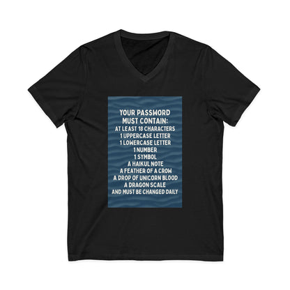 Password Unisex Short Sleeve V-Neck Tee