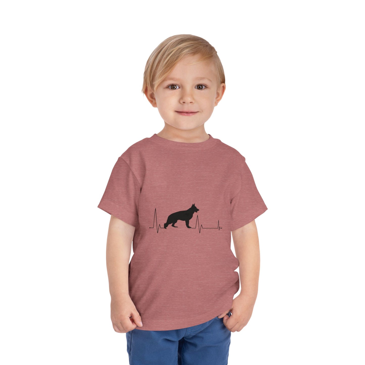 My Heart Beats For German Shepherds Toddler Unisex Short Sleeve Crewneck Tee