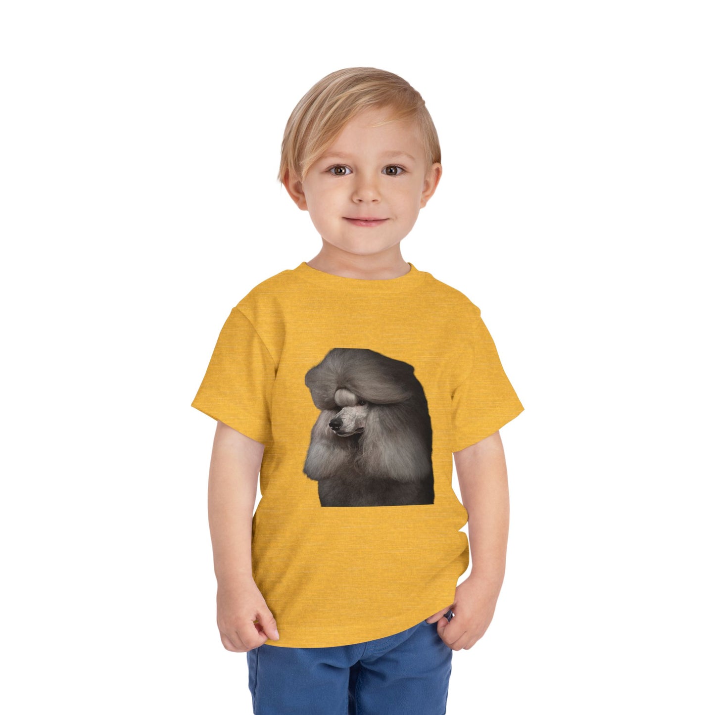 Poodle Head Toddler Unisex Short Sleeve Crewneck Tee