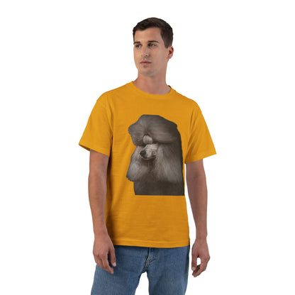 Poodle Head Men's Short-Sleeve Crewneck Tee