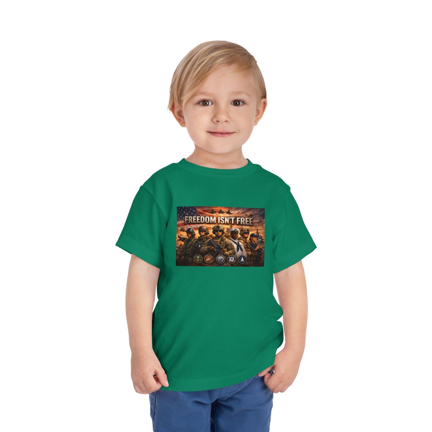 Freedom Isn't  Free Toddler Unisex Short Sleeve Crewneck Tee