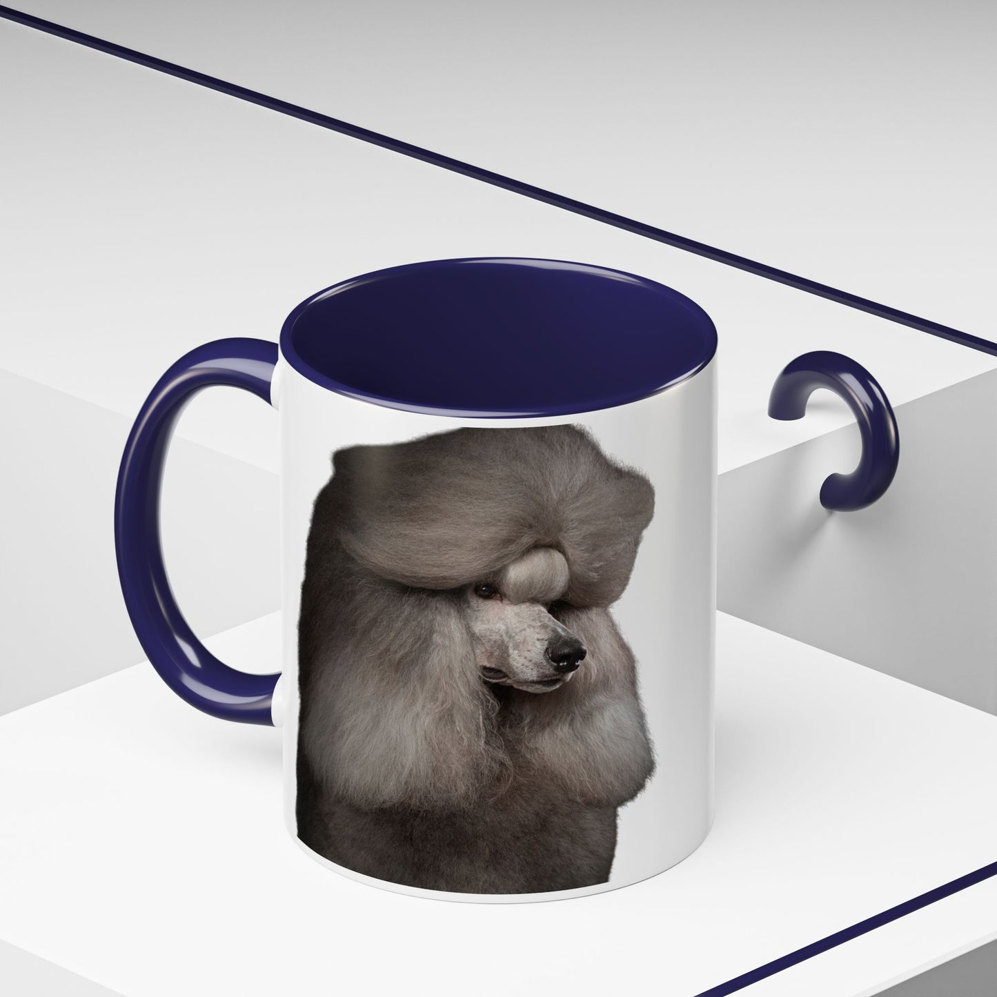 Poodle Head 2-Tone Coffee Mug