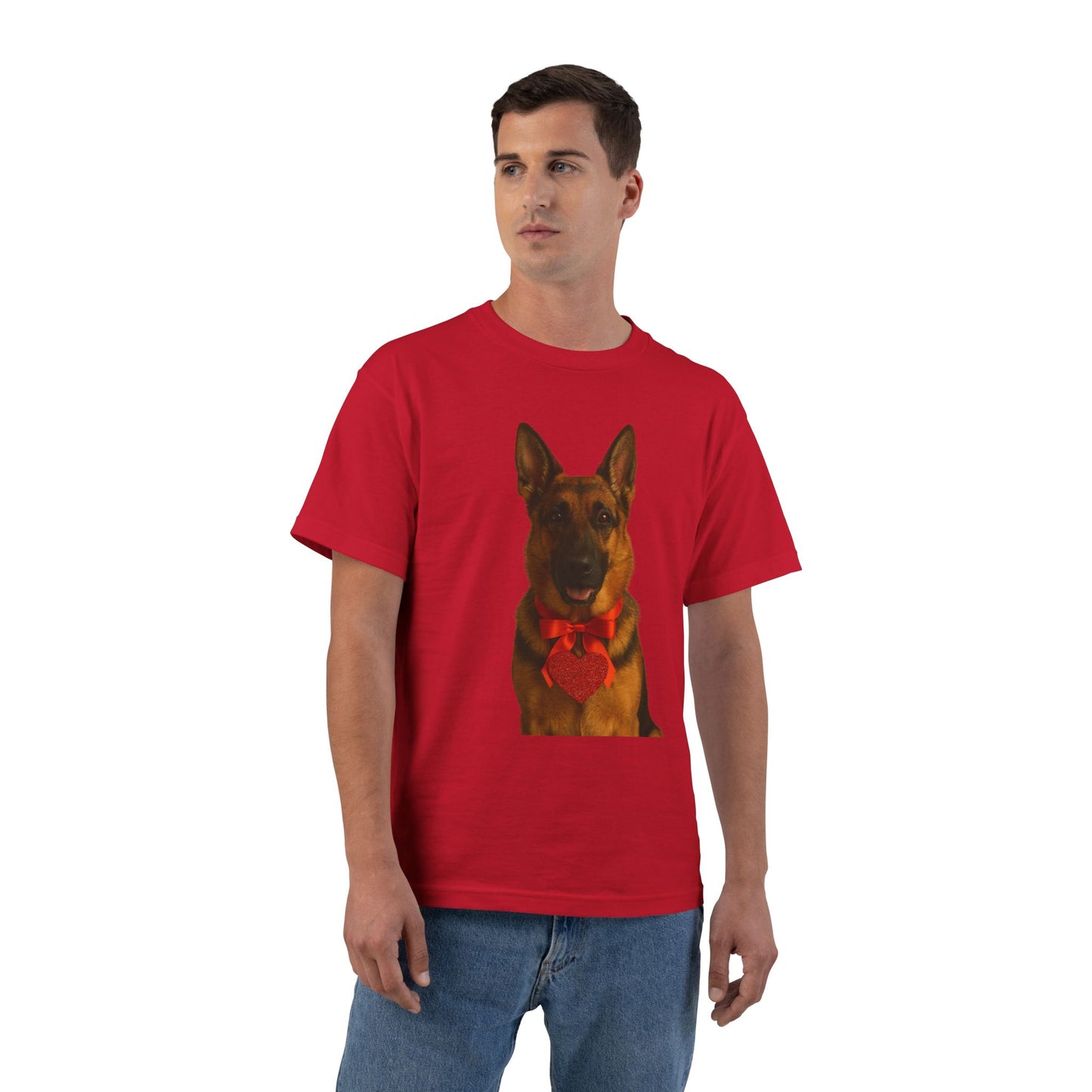 Cupid's Companion German Shepherd Men's Short-Sleeve Crewneck Tee