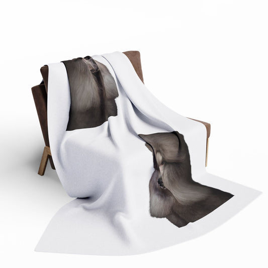 Poodle Head Arctic Fleece Blanket