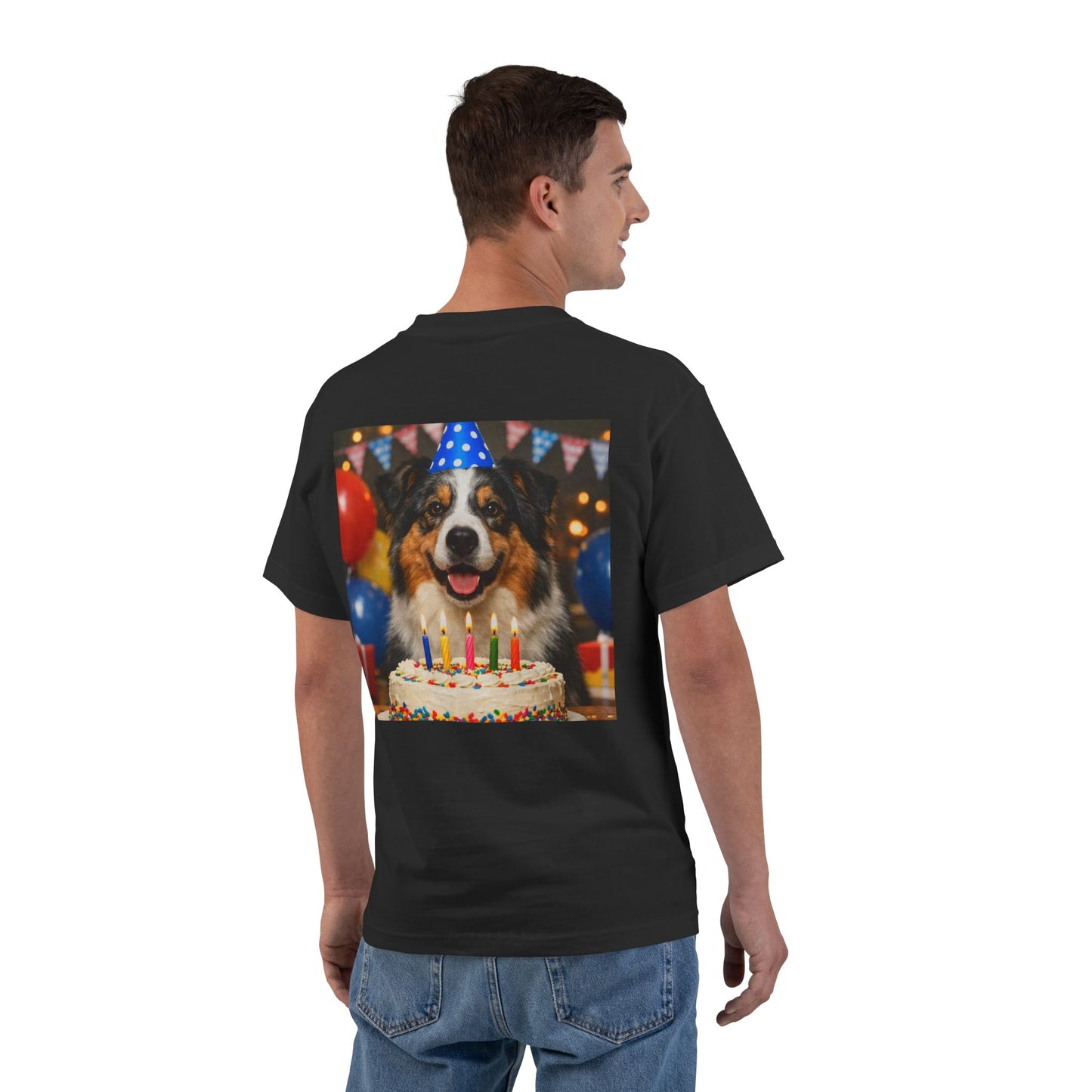 Birthday Buddy Aussie Men's Short-Sleeve Crewneck Tee