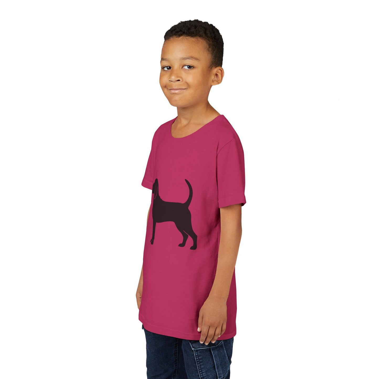 Bloodhound Silhouette Youth Unisex Short Sleeve Crewneck Tee