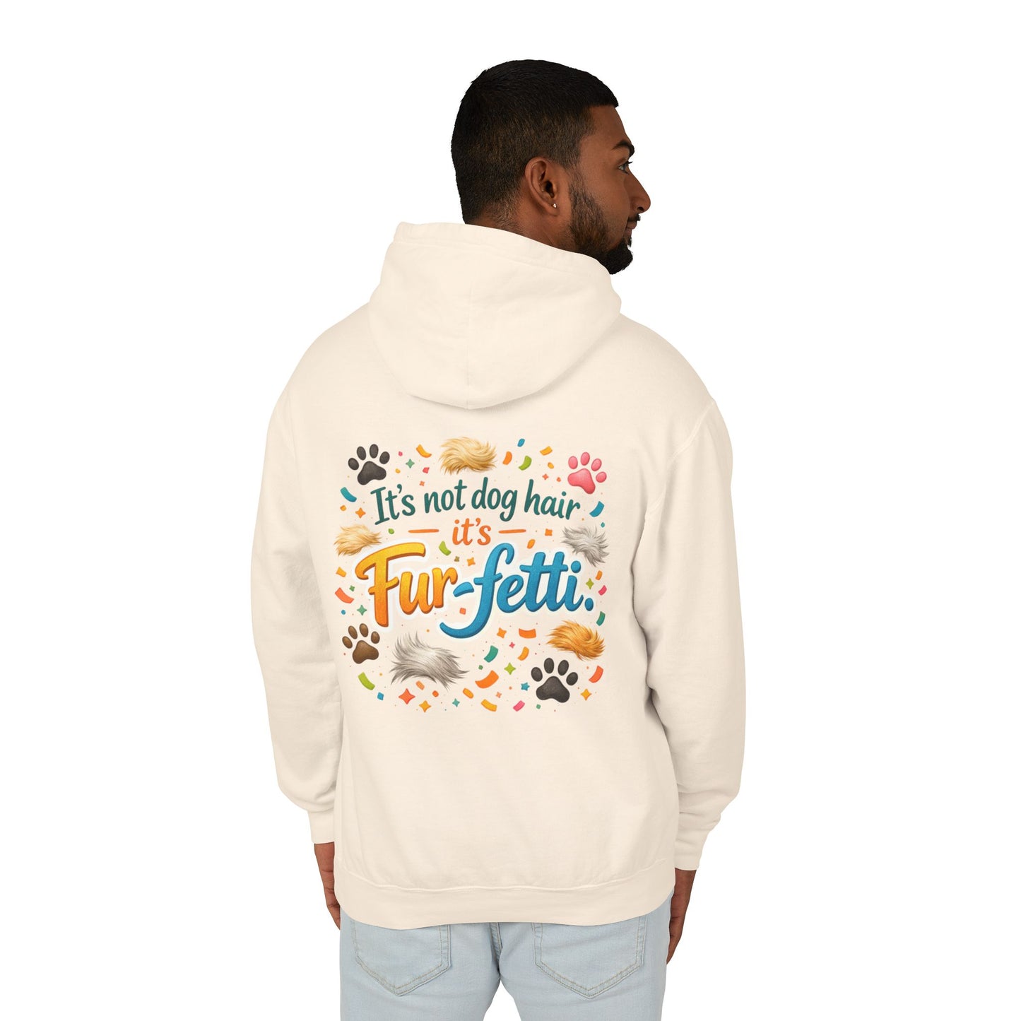 Fur-Fetti Dog Unisex Lightweight Hoodie