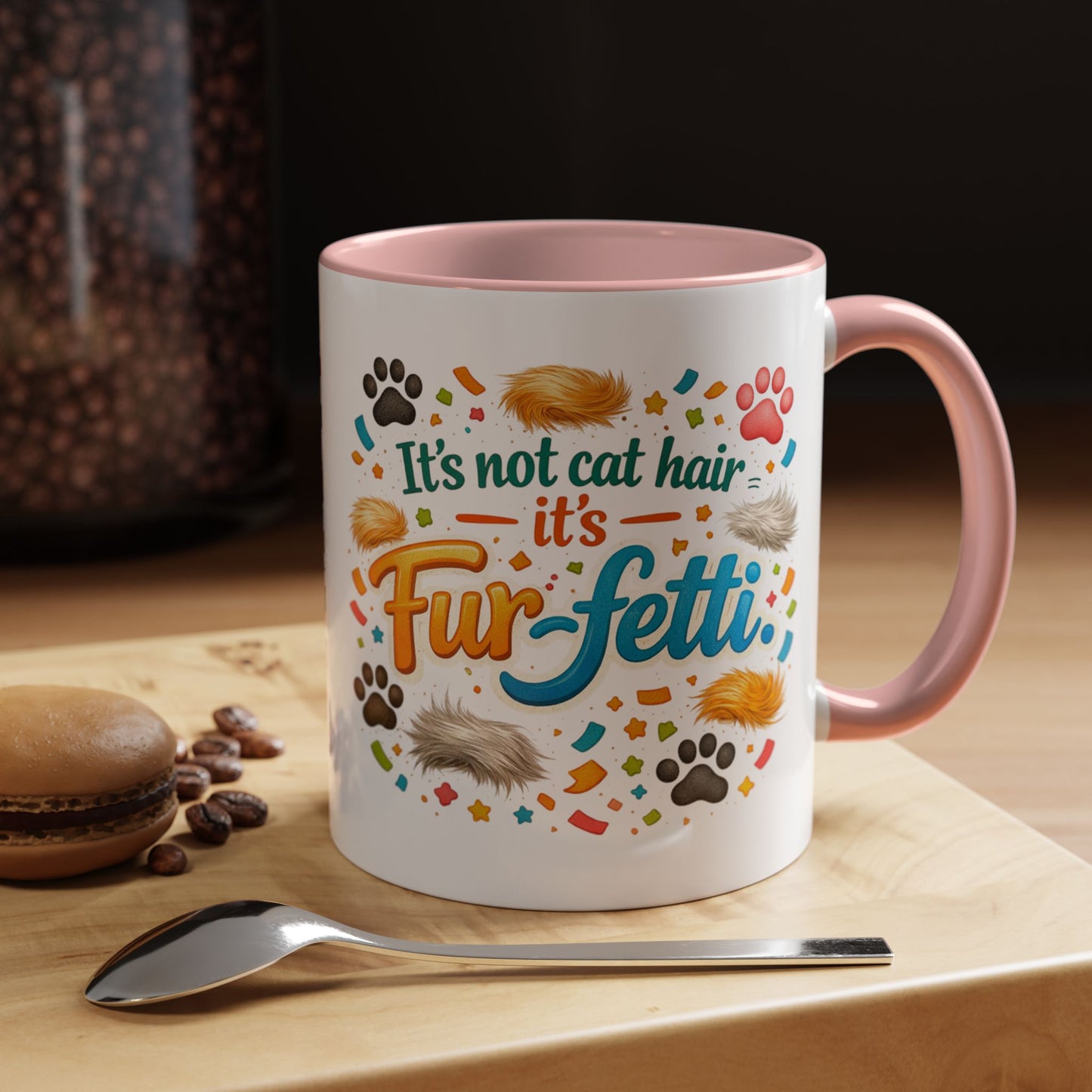 Fur-Fetti Cat 2-Tone Coffee Mug