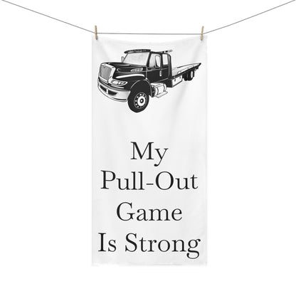 Pull Out Flatbed Tow Truck Mink-Cotton  Beach Towel