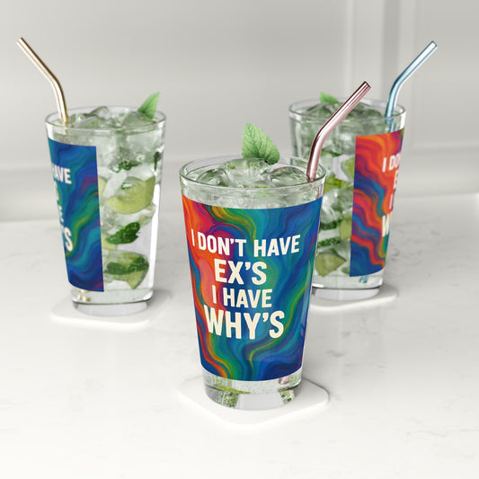 X's And Y's Drinking Glass