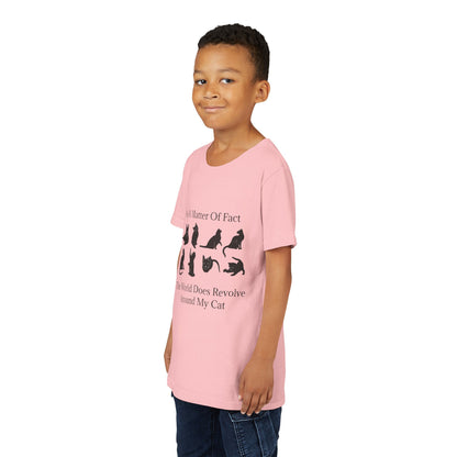 Matter Of Fact Cat Youth Unisex Short Sleeve Crewneck Tee