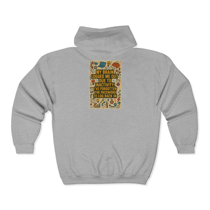 Logged Out Unisex Full Zip Hoodie