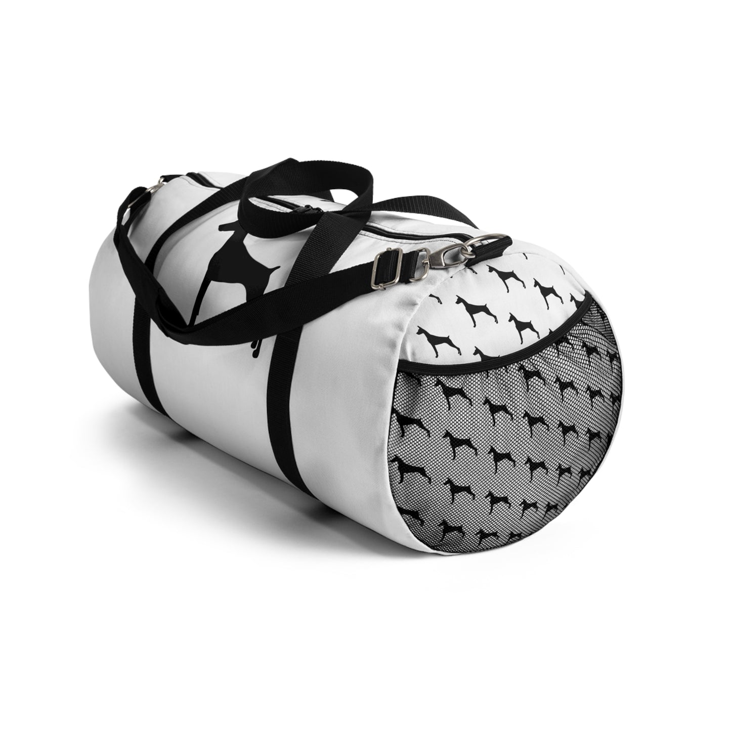 Doberman Silhouette Duffel Bag