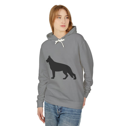 German Shepherd Silhouette Unisex Lightweight Hoodie