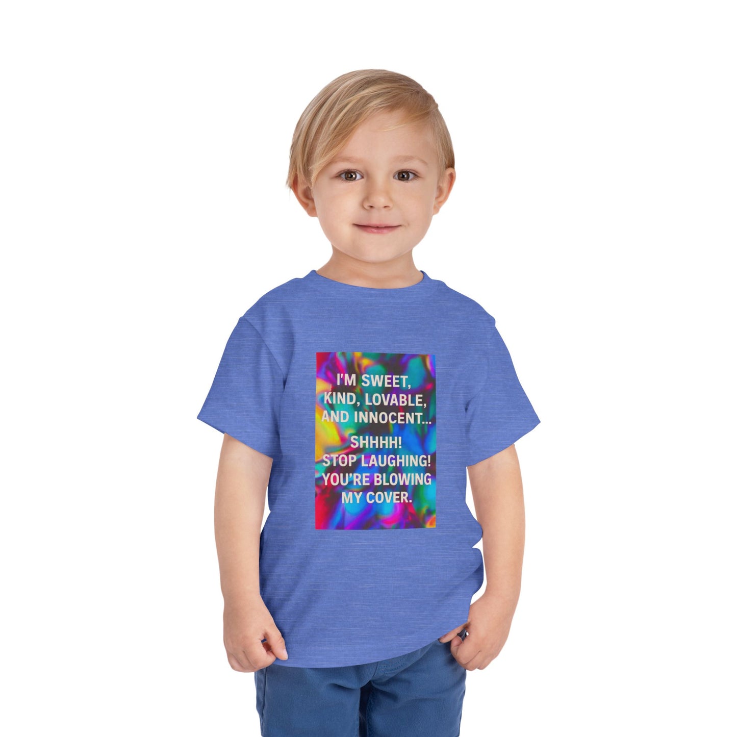 Blowing My Cover Toddler Unisex Short Sleeve Crewneck Tee