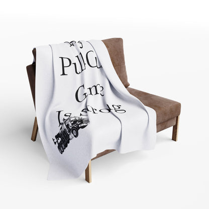 Pull Out Heavy Tow Truck Arctic Fleece Blanket