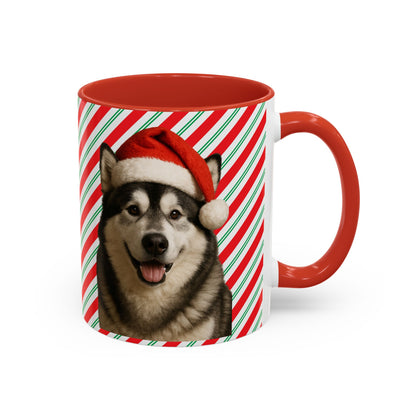 Santa Paws Malamute 2-Tone Coffee Mug