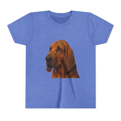 Bloodhound Head Youth Unisex Short Sleeve Crewneck Tee