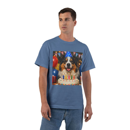 Birthday Buddy Aussie Men's Short-Sleeve Crewneck Tee