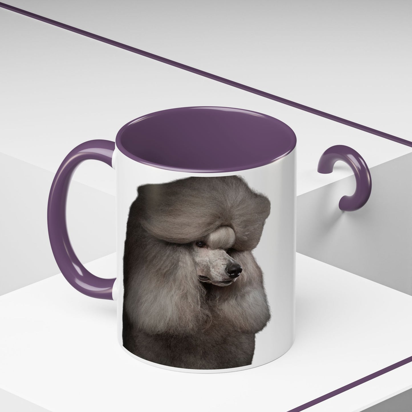 Poodle Head 2-Tone Coffee Mug