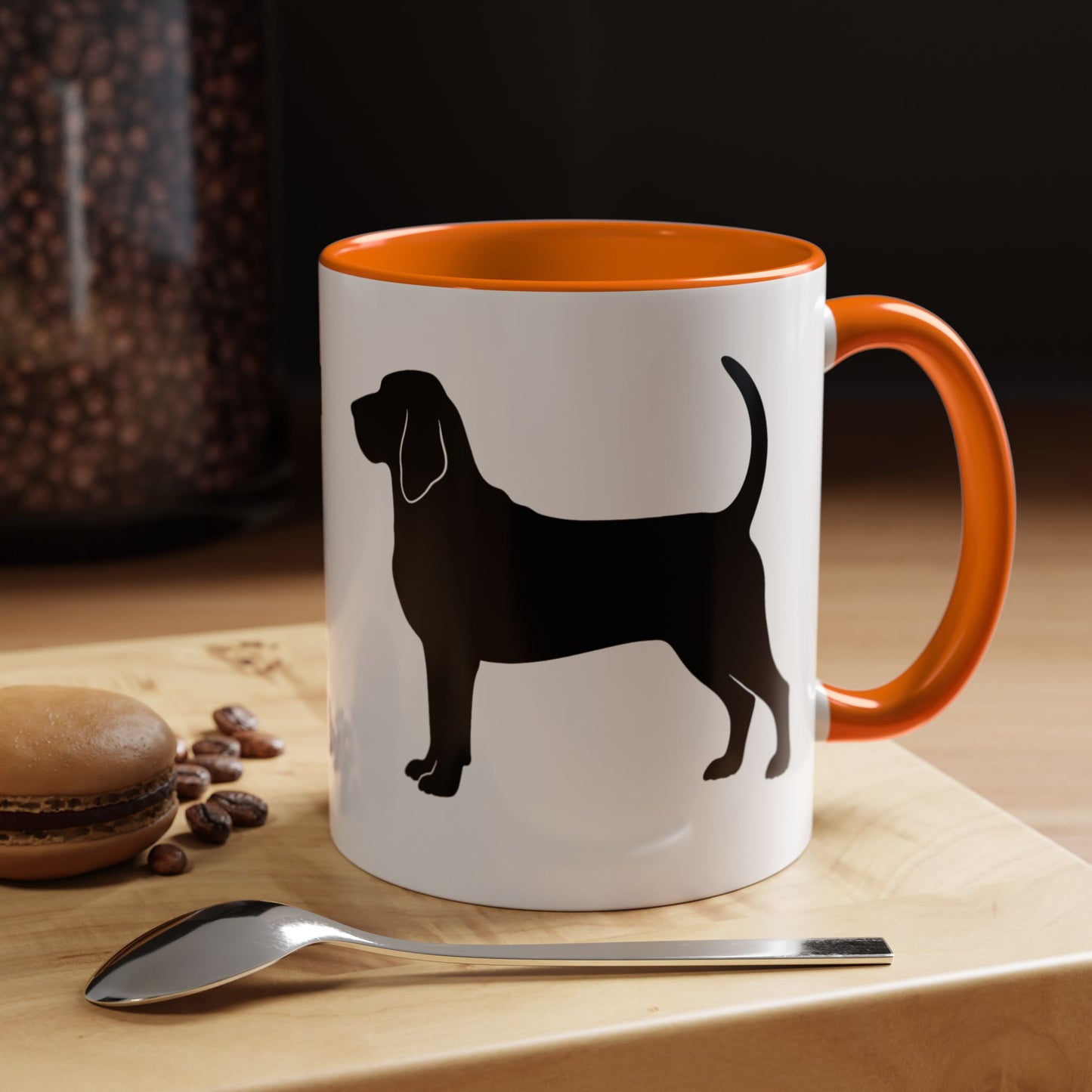 Bloodhound Silhouette 2-Tone Coffee Mug